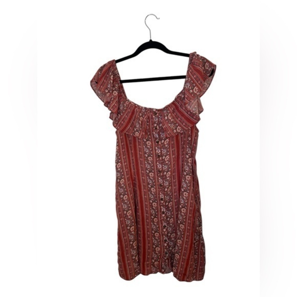 American Eagle Outfitters Red Floral Mini Dress